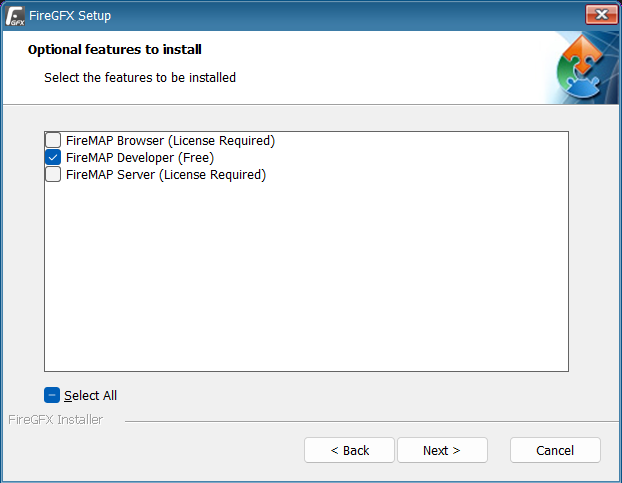 FireMAP Developer Install Screen Shot